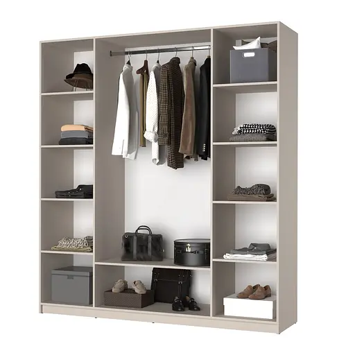 Шафа 4-дверна з антресоллю MebelStar Оскар ДСП BL-B, стандарт 200x52x260 см Дуб тахо (MBS-5058) - фото 4