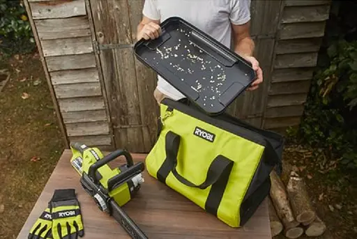 Сумка для цепной пилы Ryobi RAC256 с пластиковым поддоном 5132005708 - фото 7