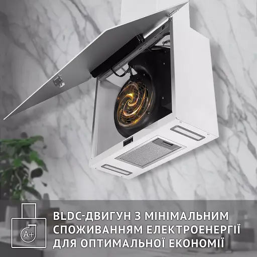 Вытяжка декоративная наклонная PERFELLI RIVA BIANCA - фото 8