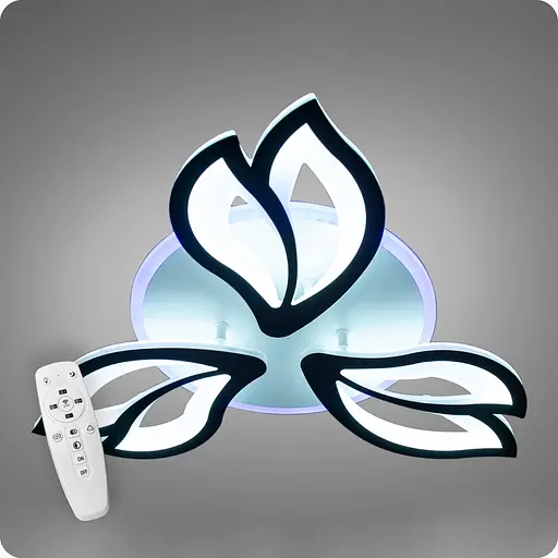 Люстра світлодіодна 517 Light 3color з пультом 70Вт Чорний (01900) - фото 1