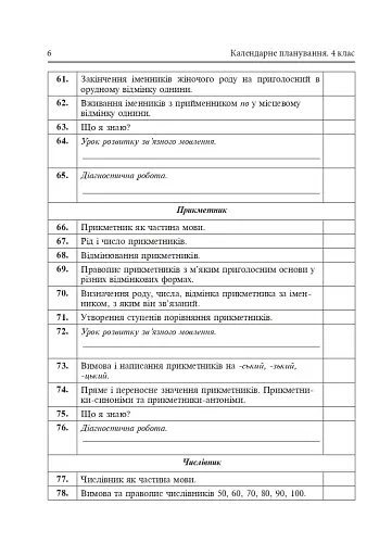 Календарне планування. 4 клас - фото 7