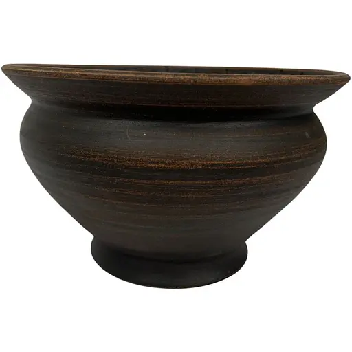 Миска для варечников скорлупа 2 л высота 9 см диаметр 24 см молоченная керамика Декор - Украинская глиняная посуда - фото 2