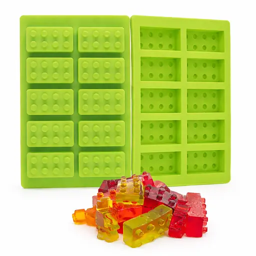 Силиконовая форма для льда, конфет и желе в виде строительных кирпичиков 18,5 × 11,5 × 2 см 88315 - фото 2