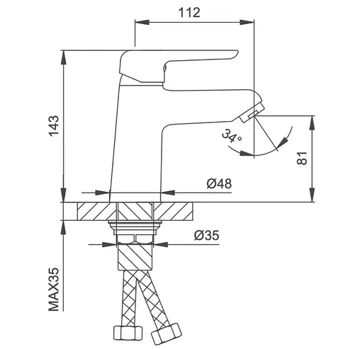 Змішувач для умивальника Frap F1017 Хром - фото 2