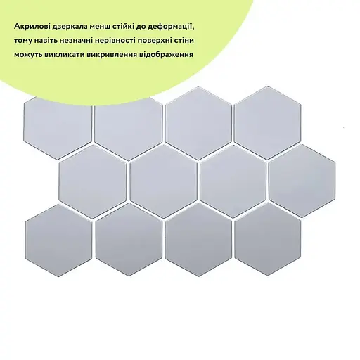 Дзеркальний декор Wall Sticker SW-00002513 акриловий самоклеючий 125х105 мм 12 шт. срібло - фото 3