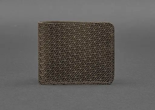 Мужской кожаный портмоне 4.1 (4 кармана) темно-коричневый Карбон - фото 1