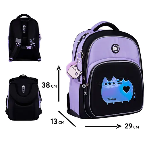 Рюкзак шкільний напівкаркасний Yes Pusheen Shiny S-91 - фото 2