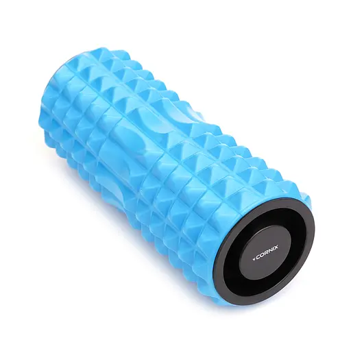 Масажний ролик Cornix EVA 33 x 14 см (валик, ролер) XR-0340 Blue - фото 3