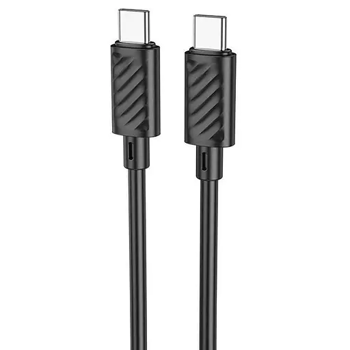 Кабель HOCO X88 Gratified 60W charging data cable for Type-C to Type-C Black - фото 1