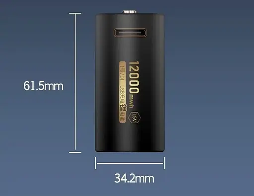 Аккумулятор типа D R20 1.5V 12000mWh Type-C Li-ion - фото 6