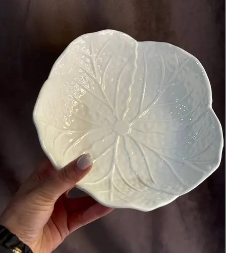 Фруктовница трехъярусная 33 см на металлической подставке керамическая тарелка 20 см Белый - фото 7