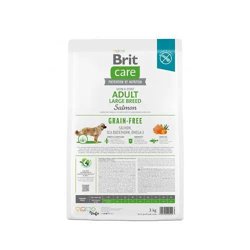 Сухой корм Brit Care Dog Grain-free Adult Large Breed для собак крупных пород, беззерновой с лососем, 3 кг - фото 5