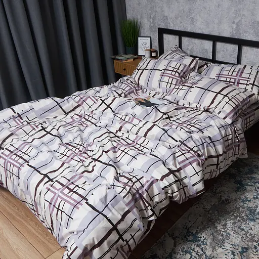 Пододеяльник Moon&Star Бязь Gold Люкс Urban Lines Двуспальный 175x210 см - фото 3