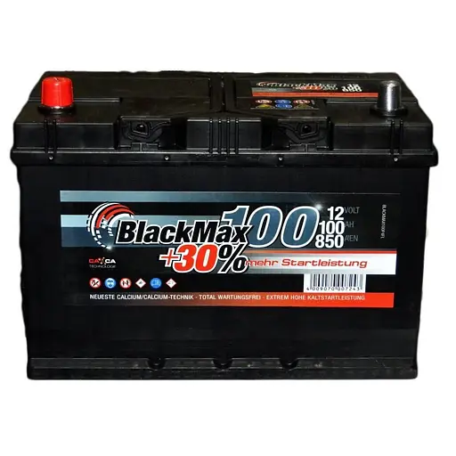 Акумулятор BlackMax 100Ah ASIA (+/-) 850EN 305 х 173 х 225 мм