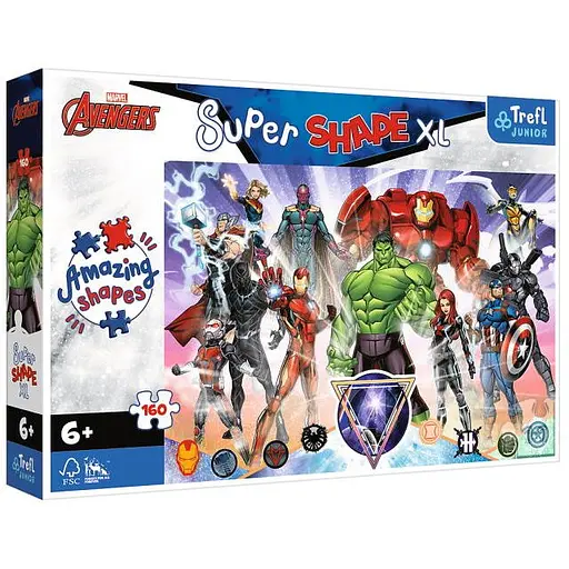 Пазл Trefl Супер формы: Отважные Мстители Мстители Марвел XL 160 эл. (50023)