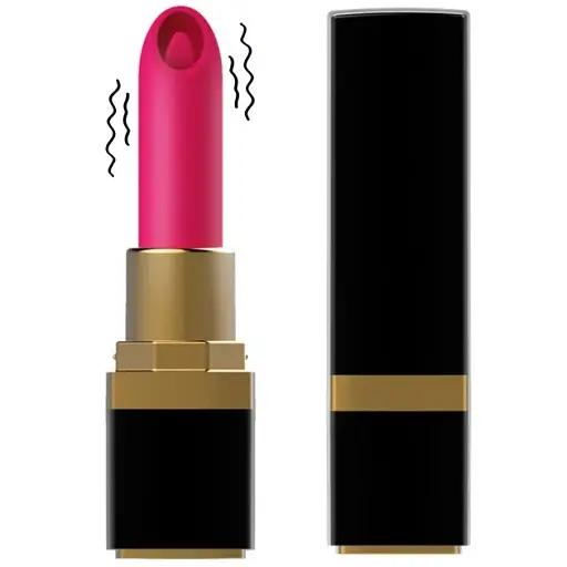 Вибратор I’MCUM KissLips в форме губной помады Черный (IM-KST503)