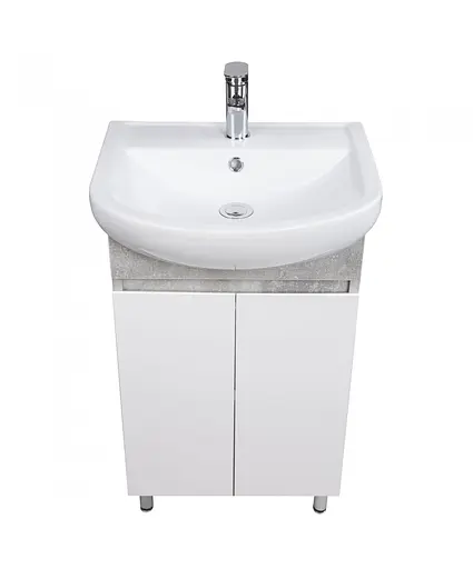 Тумба Мойдодир Oslo 50 Loft з умивальником Arteco 50 бетон-біла Сірий - фото 7