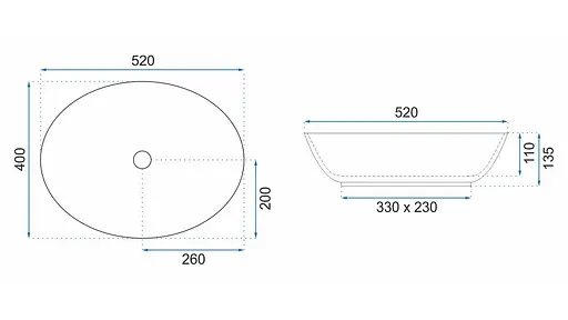 Умивальник Rea Margot black gold накладний REA-U8978, Чорний - фото 5