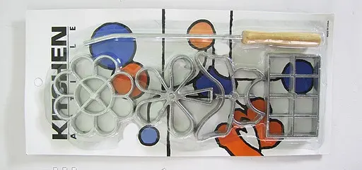 Формочки для хвороста (вафельного печенья) 4 шт. в наборе, A-plus Золотистый 81478 - фото 6