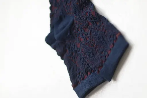 Бордовые носки высокие жаккард бесшовные 100% ORGANIC cotton JILL ANTONY 36-39 - фото 2