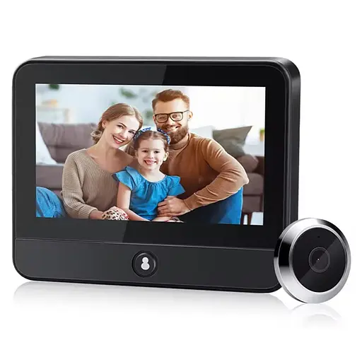 Wifi відеовічко з 4.3" монітором з невидимою підсвіткою і записом Nectronix A15, Tuya app (101129)