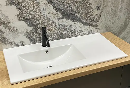 Умивальник VBI Ferrara 90 L white врізний VBI-018048, Білий - фото 4