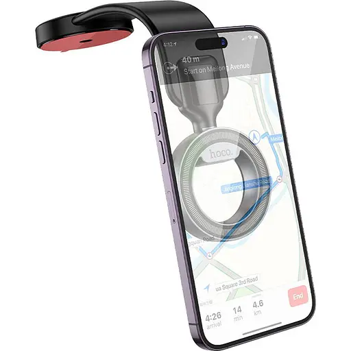 Автодержатель Hoco H71 Totem Ring Magnetic Black (642156) [151307] - фото 5