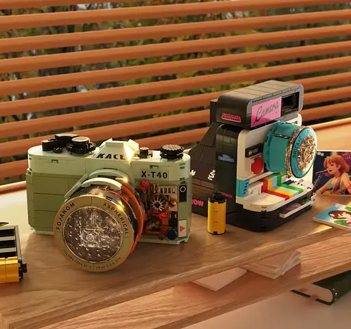 Конструктор фотоаппарат Zhegao Instant camera камера для детей и взрослых 478 деталей - фото 5