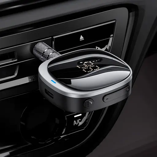 Bluetooth аудио адаптер Hoco E80 Travel Car Black [133458] - фото 7