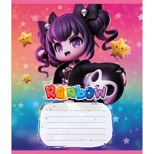 Зошит учнівський "Куромі" Leader 012-520064L-5 в лінію, 12 аркушів - фото 1