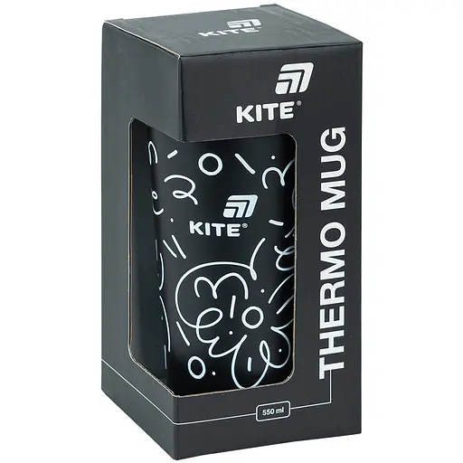 Термокружка Kite чорна 550 мл (K25-1226-1) - фото 5