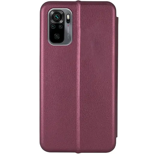 Кожаный чехол-книга Classy для Xiaomi Redmi Note 10/Note 10s/Poco M5s Бордовый - фото 2