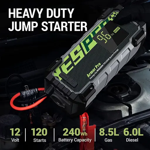 Пуско-зарядное устройство Yesper Armor 66666mah PD100W 2500A - фото 3