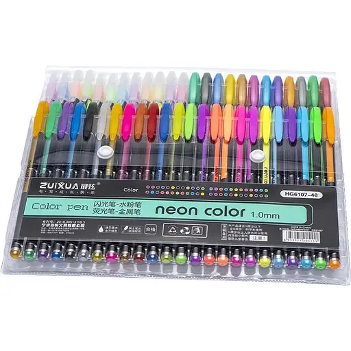Набор гелевых ручек "Neon color" HG6107-48, 48 цветов - фото 2