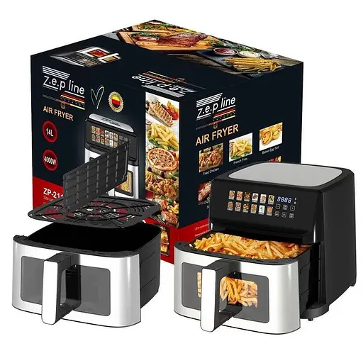 Аерофритюрниця безмасляна Zepline ZP-211 на 14л електрична з механічним керуванням 4000Вт - фото 10