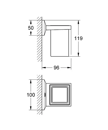Тримач зі склянкою Grohe Allure Brilliant 40493000 хром - фото 2