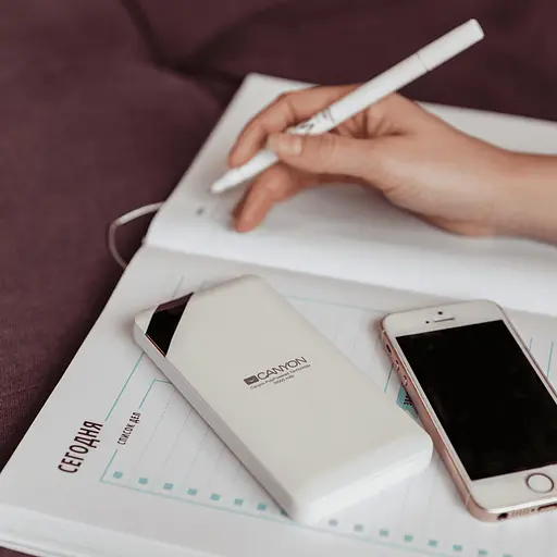 Зовнішній акумулятор 10000 mAh Canyon CNE-CPBP10W 2xUSB LED дисплей - фото 5