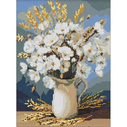 Алмазная мозаика Белые маки и пшеница ©art_selena_ua Ideyka AMO20053, 30х40 см - фото 1