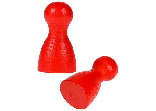 Аксесуар Фішка дерев'яна червона для настільних ігор 2.5 см поштучно (Р00102) - фото 3