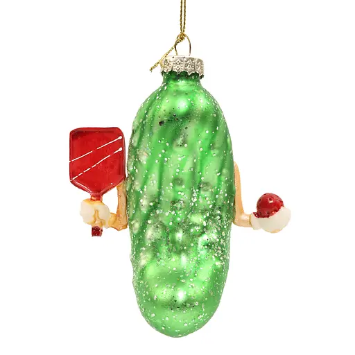 Елочное украшение "Огурец-теннисист" 7,2*3,8*10,3 см, YQ1420451