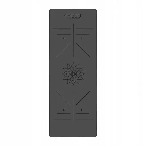 Коврик (мат) спортивный 4FIZJO PU 183 x 68 x 0.4 см для йоги и фитнеса 4FJ0587 Black (P-5907739319531) - фото 12