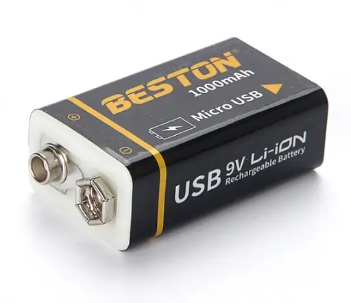 Аккумулятор Beston USB 9v крона Li-ion 1000mAh - фото 7