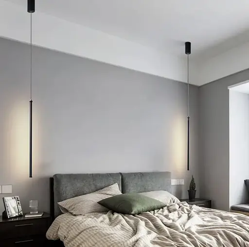 Линейные подвесные светильники в черном каркасе длиной 60 см | Line F | Арт. J014/600 BK - фото 10