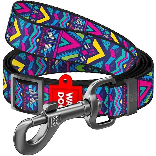 Повідець для собак Waudog Nylon нейлоновий, малюнок "Інді", регульований