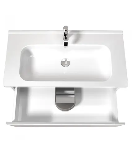 Тумба Мойдодир Палермо 100-U з умивальником ID-100 Білий - фото 8