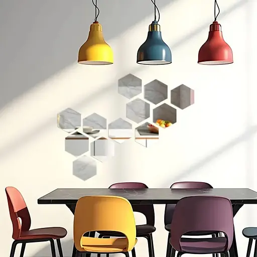 Дзеркальний декор Wall Sticker SW-00002514 акриловий самоклеючий 150х175 мм 12 шт. срібло - фото 5