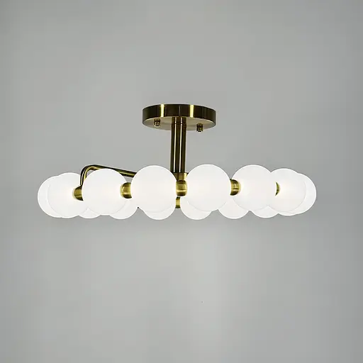 Стельова люстра у вигляді кільця із полімерних кульок Ø 50 см | Арт. 993-510 AB | Line F - фото 4