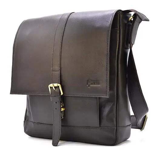 Чоловіча шкіряна сумка через плече TARWA 33х27.5х8 см sum0028288 - фото 4