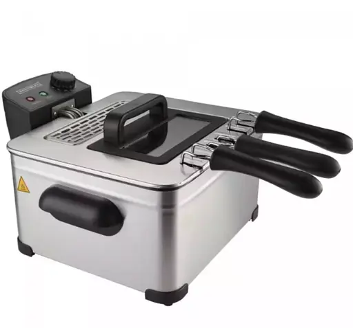 Фритюрница двойная 2000 Вт на 4.5 л Royalty Line DF4902 + 3 корзины в комплекте - фото 2
