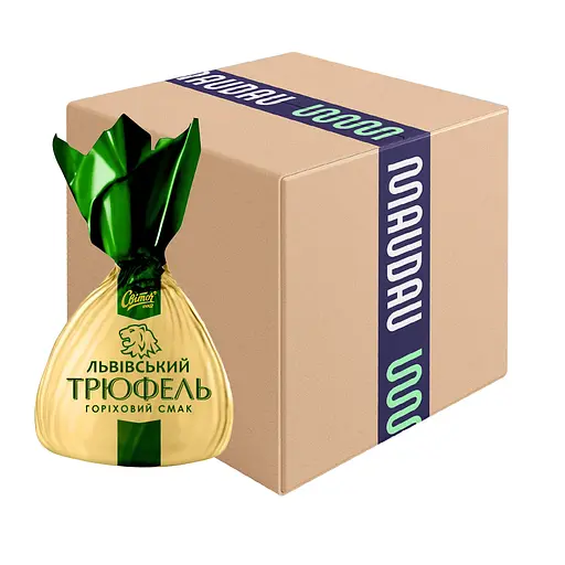 Конфеты Світоч Львовский трюфель со вкусом ореха весовые 2 кг - фото 1